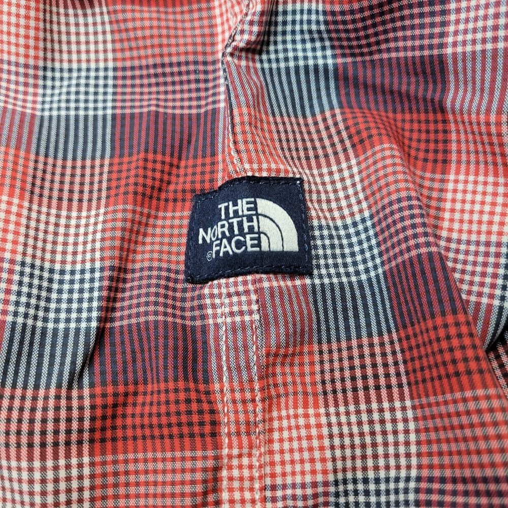 The North Face Men's Sz Large Red Plaid Short Sleeve Lightweight Shirt - Picture 7 of 8